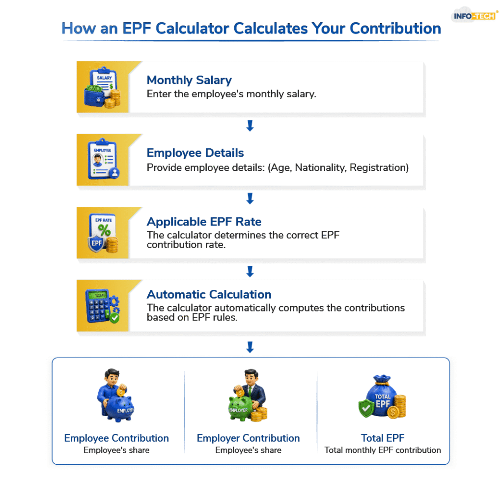 How an EPF Calculator Calculates Your Contribution