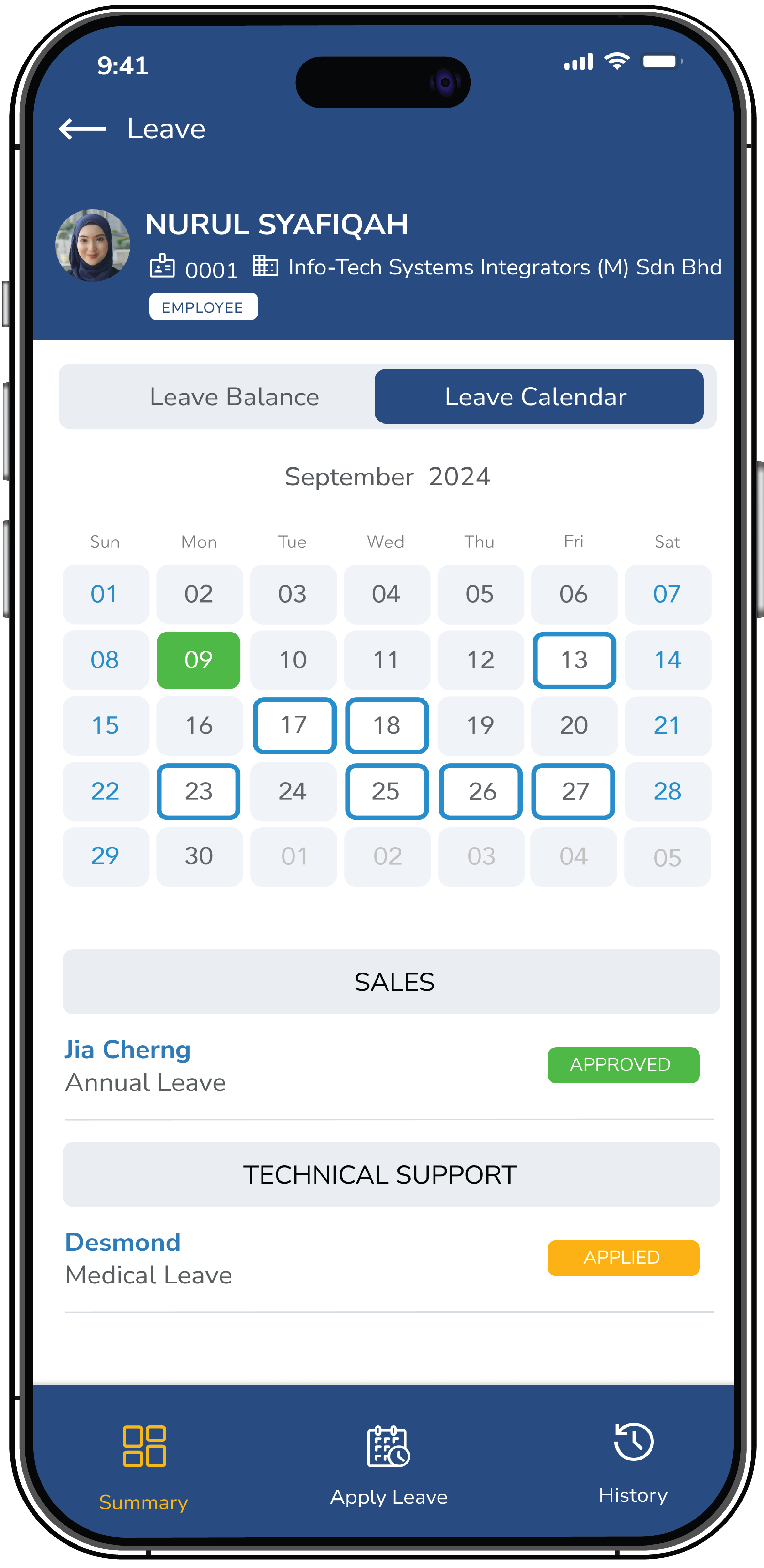 leave management system